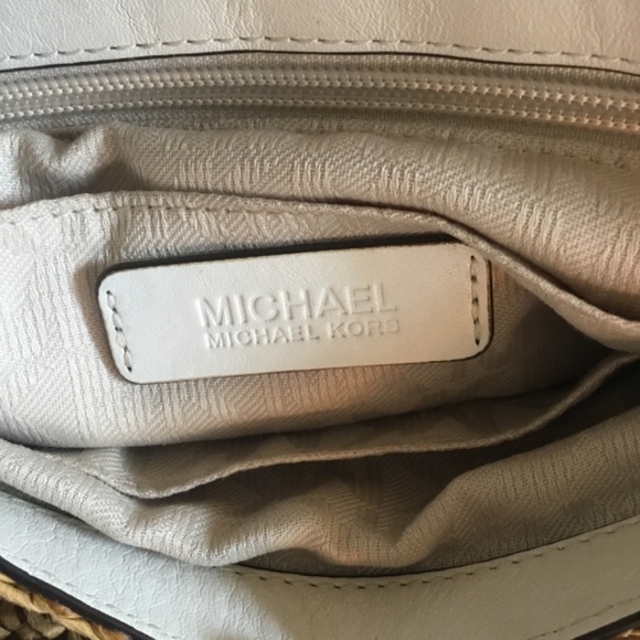 Michael Kors Naomi Straw Crossbody Bag - Picture 9 of 15